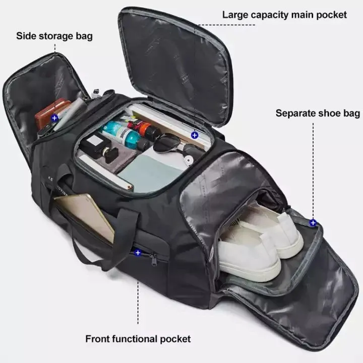 BANGE Gym bag for Men Suitcase Multifunction Backpack Large Waterproof Anti-stain Men Duffle Bag Travel Hand Luggage Bags New
