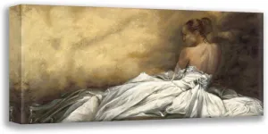 Bassetti, Andrea 24x12 Gallery Wrapped Stretched Canvas Art Titled: Eleganza in Bianco