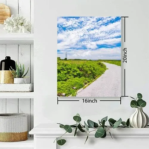 Bathroom Wall Art Cape is one Japan’s top 100 scenic spots Pictures Wall Decor Framed Canvas Wall Art for Bedroom Artwork Paintings Living Room Kitchen Farmhouse 16x20