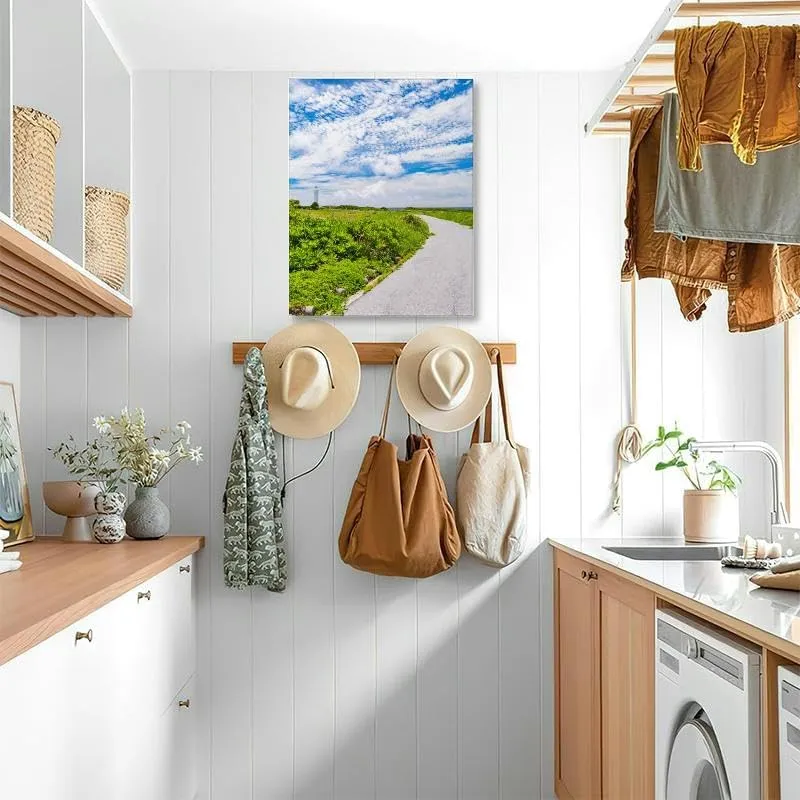 Bathroom Wall Art Cape is one Japan’s top 100 scenic spots Pictures Wall Decor Framed Canvas Wall Art for Bedroom Artwork Paintings Living Room Kitchen Farmhouse 16x20