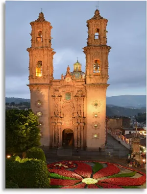 Bathroom Wall Art Taxco town square the evening Mexico Pictures Wall Decor Framed Canvas Wall Art for Bedroom Artwork Paintings Living Room Kitchen Farmhouse 16x20