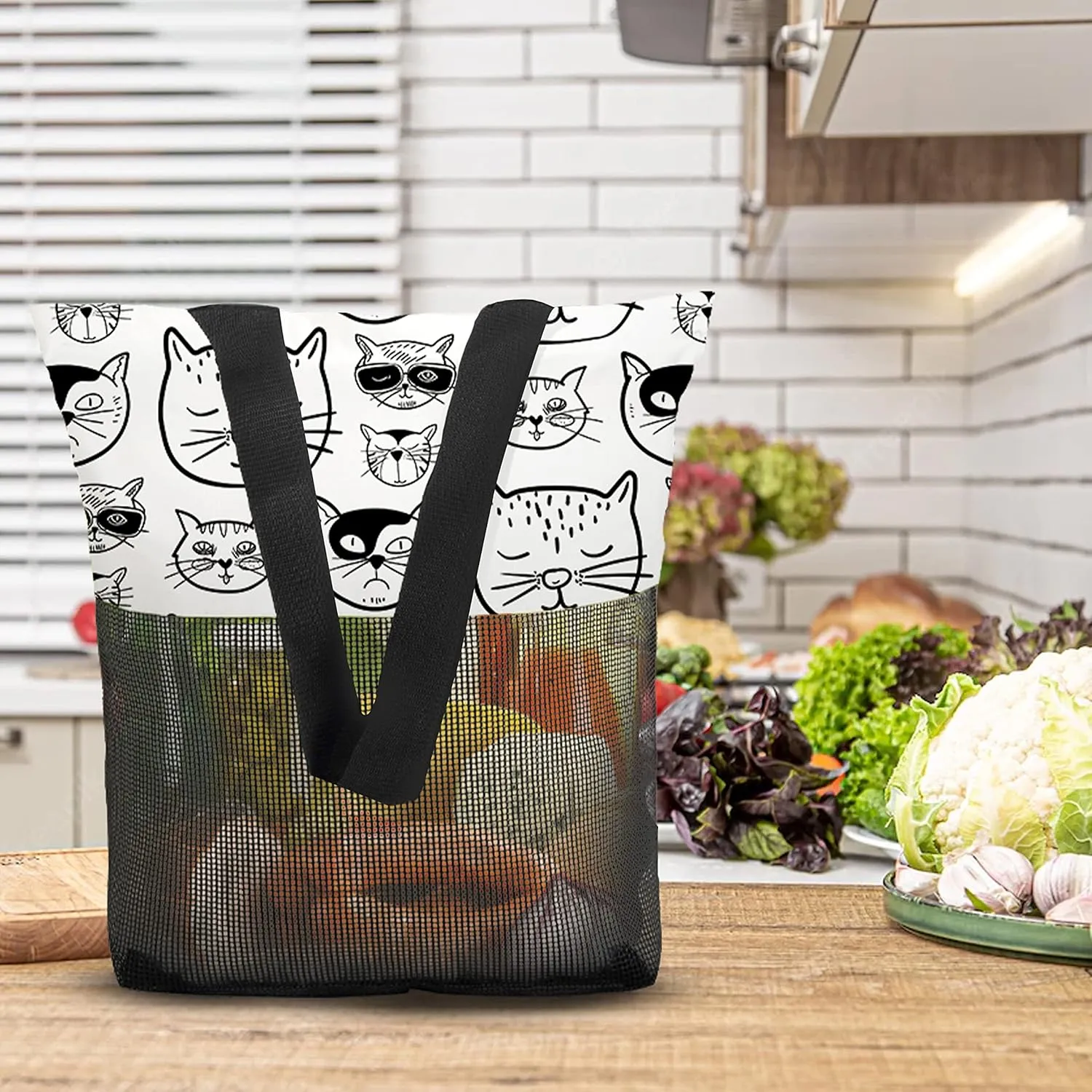 Beach Tote Bag Foldable Reusable Durable and Washable for Outdoor Travel Shopping Gym, Stadium