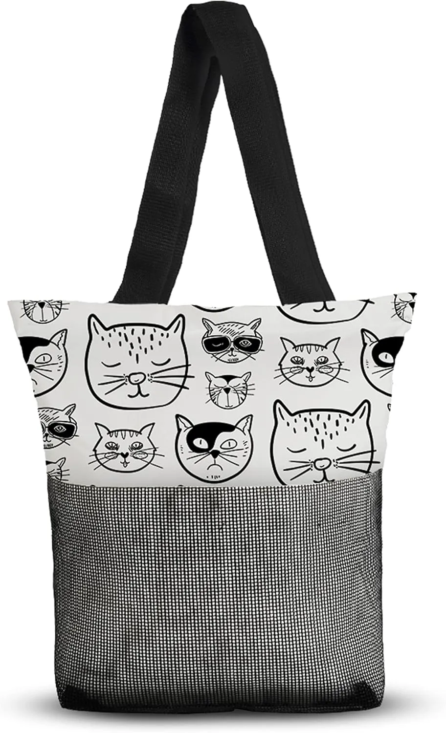 Beach Tote Bag Foldable Reusable Durable and Washable for Outdoor Travel Shopping Gym, Stadium