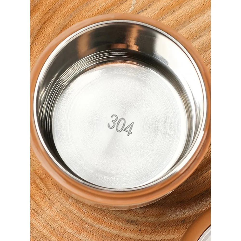 Bear , Stainless Steel Soup Box /Tiffin with Insulated Vertical Tiffin Bag with detachable Spoon for Kids and Adults.