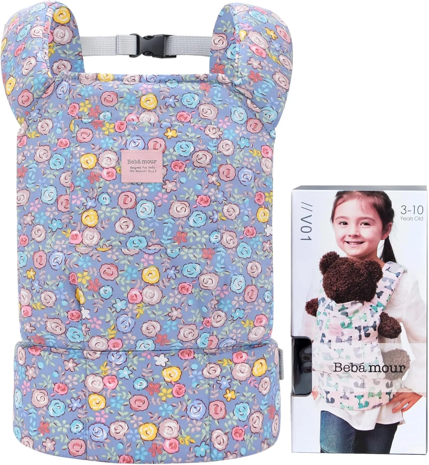 Bebamour Doll Carrier Original Reborn Baby Doll Carriers for Doll Toys Doll Carrier for Girls and Boys (Purple)