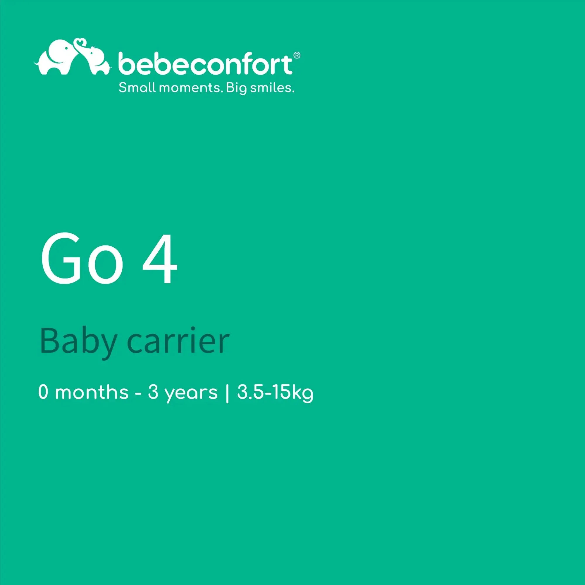 Bebeconfort Go4 Adjustable Baby Carrier from Birth to 3.5 Years, 0-15 Kg, Black Chic