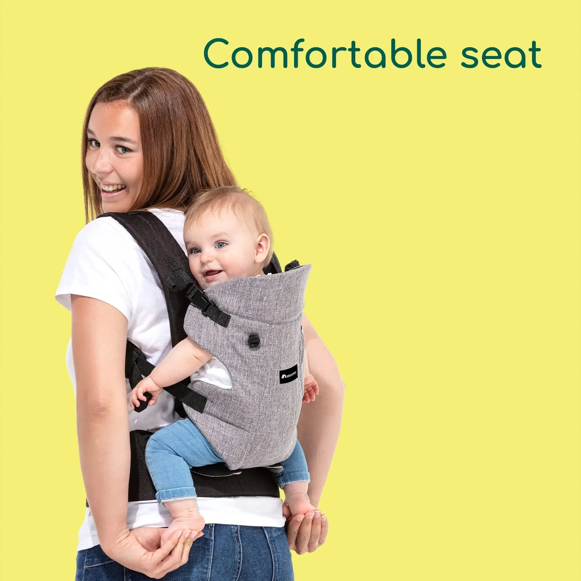 Bebeconfort Go4 Adjustable Baby Carrier from Birth to 3.5 Years, 0-15 Kg, Black Chic
