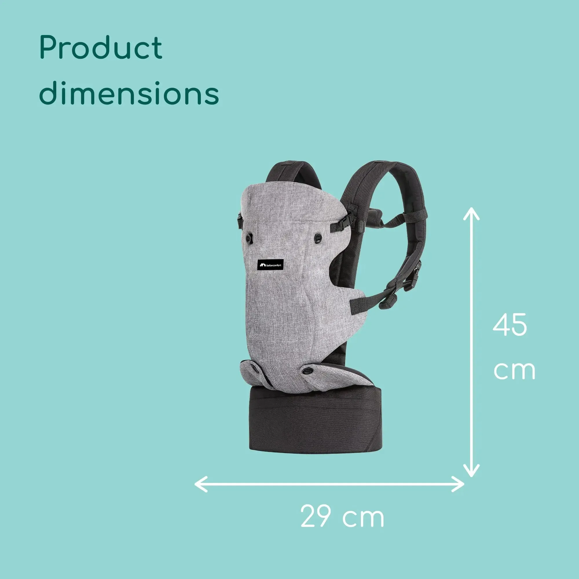 Bebeconfort Go4 Adjustable Baby Carrier from Birth to 3.5 Years, 0-15 Kg, Black Chic