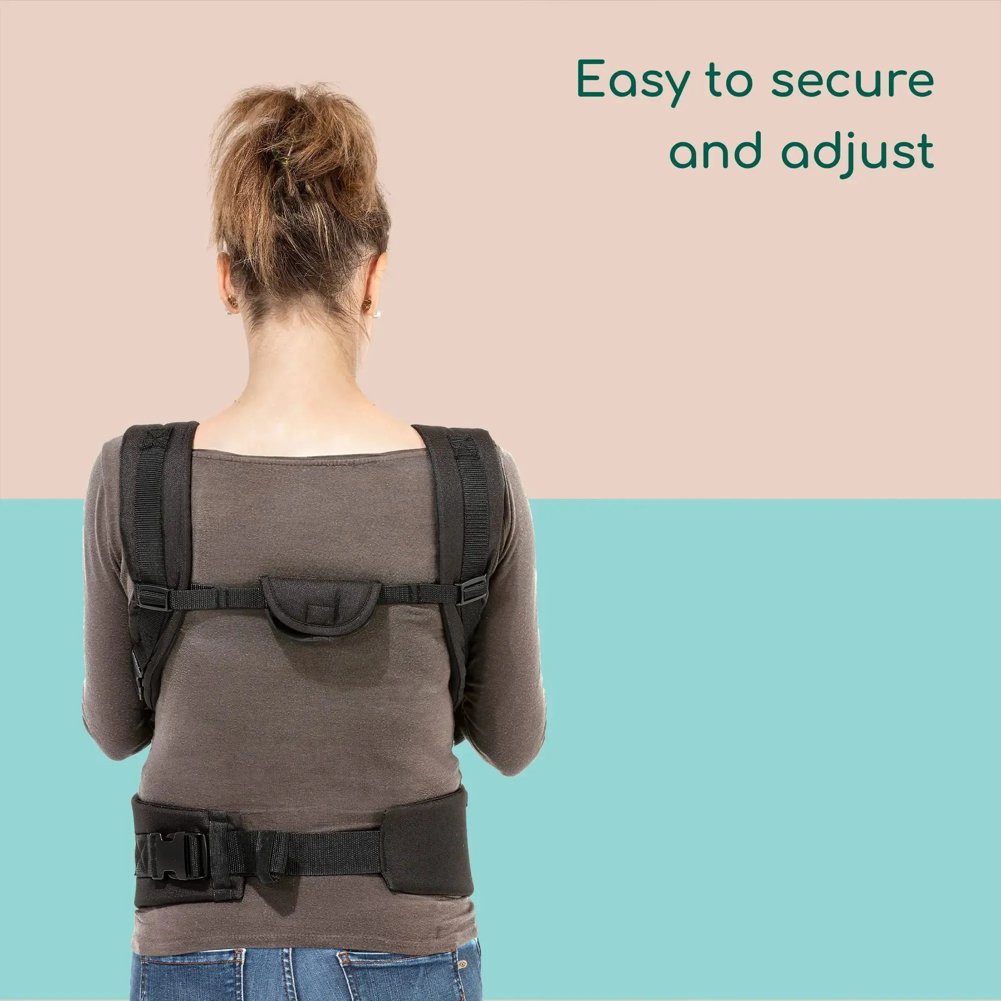 Bebeconfort Go4 Adjustable Baby Carrier from Birth to 3.5 Years, 0-15 Kg, Black Chic