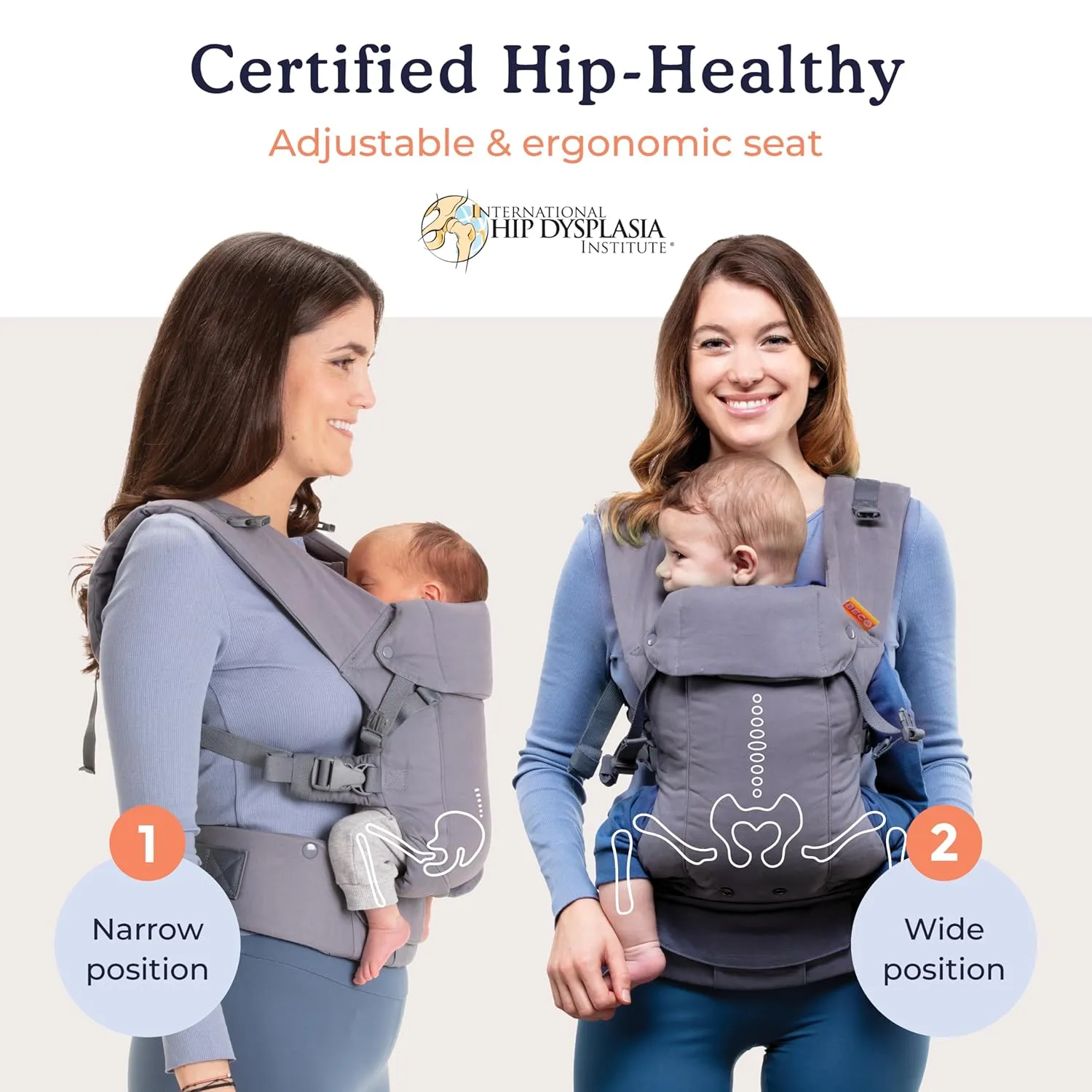 Beco Baby Carrier Gemini Newborn to Toddler-Front, Back and Hip Seat Carrier,Baby Carrier Backpack & Baby Front Carrier with Adjustable Seat,Ergonomic Baby Holder 7-35lbs (Organic Metro Black)