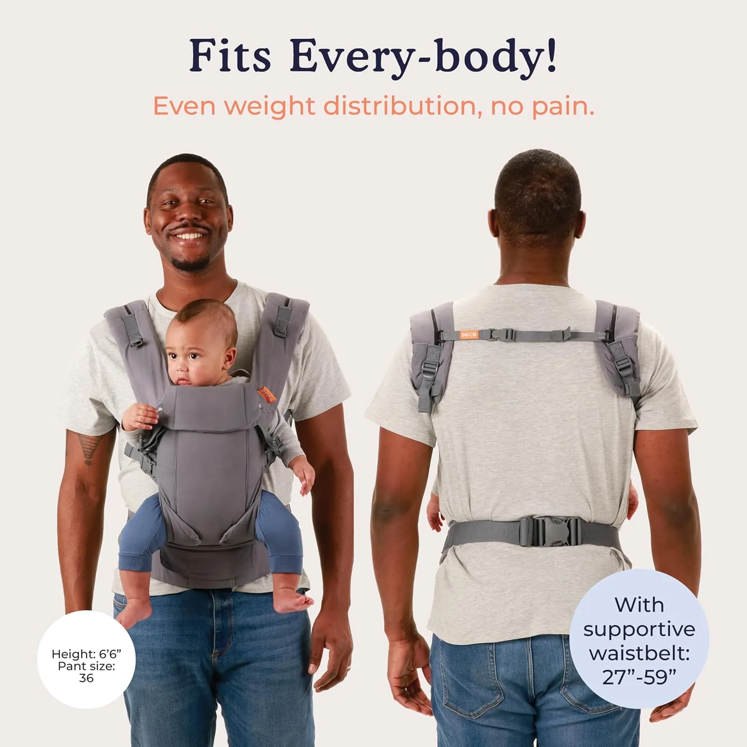 Beco Baby Gemini Newborn to Toddler Carrier - Front, Back and Hip Seat, Backpack & Front Carrier With Adjustable Seat, Ergonomic Holder 7-35lbs (Carina Nebula)