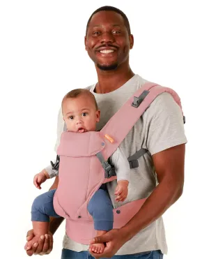 Beco Baby Gemini Newborn to Toddler Carrier - Front, Back and Hip Seat, Backpack & Front With Adjustable Seat, Ergonomic Holder 7-35lbs (Pink Linen)