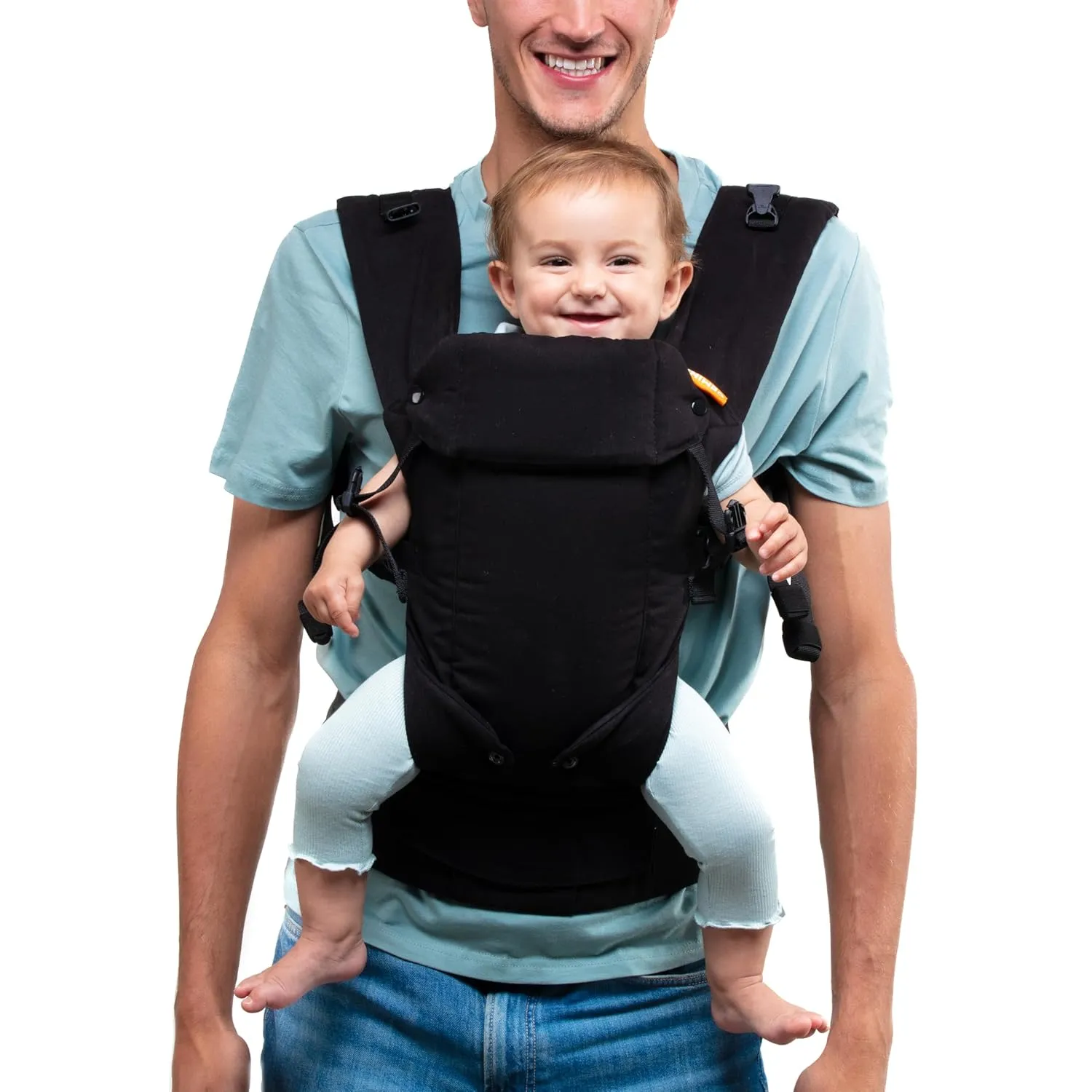 Beco Gemini Baby Carrier Metro Black - Multi-Position Soft Structured Sling w/ Adjustable Straps & Comfort Padding for Infant/Toddler Hip Support