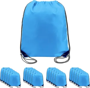 BeeGreen Drawstring Backpack Bags 20,30,50 Packs Reflective String Bags for Gym Sport Trip Cinch Sack DIY for Women Men