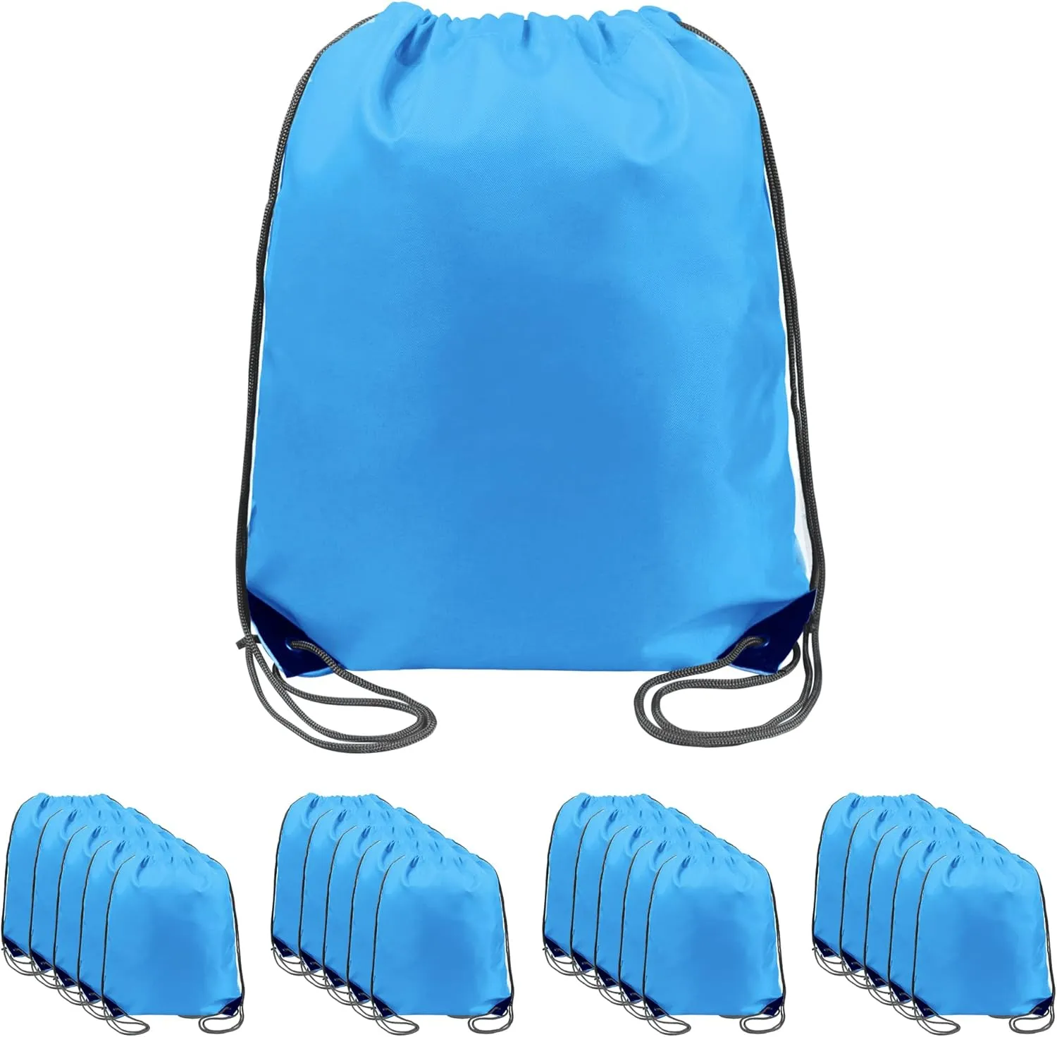 BeeGreen Drawstring Backpack Bags 20,30,50 Packs Reflective String Bags for Gym Sport Trip Cinch Sack DIY for Women Men