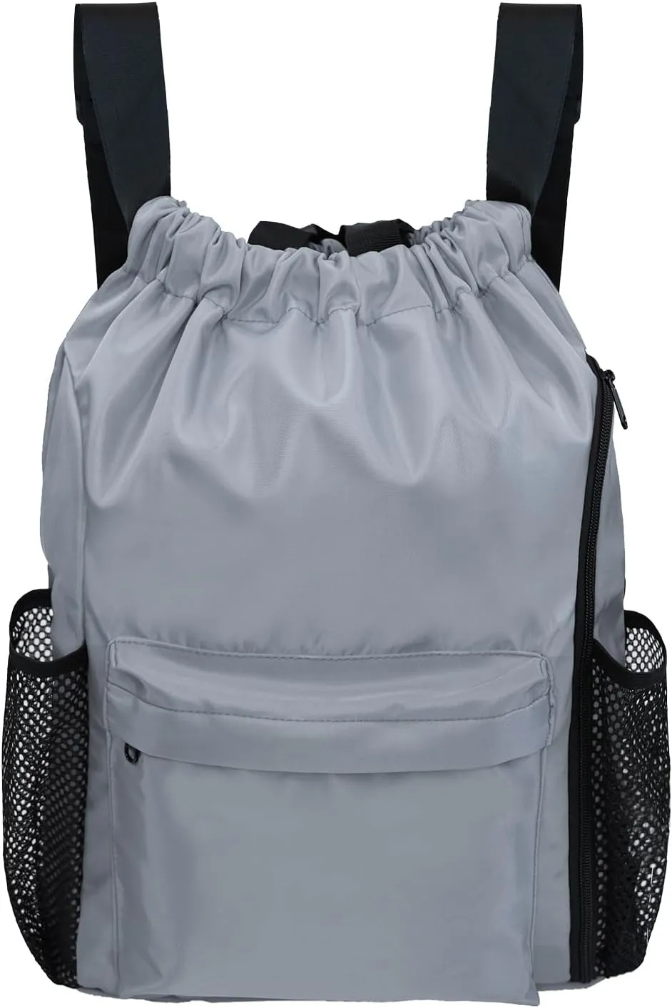 BeeGreen Drawstring Backpack Sports Gym Bag With Shoe Compartment and Two Water Bottle Holder …