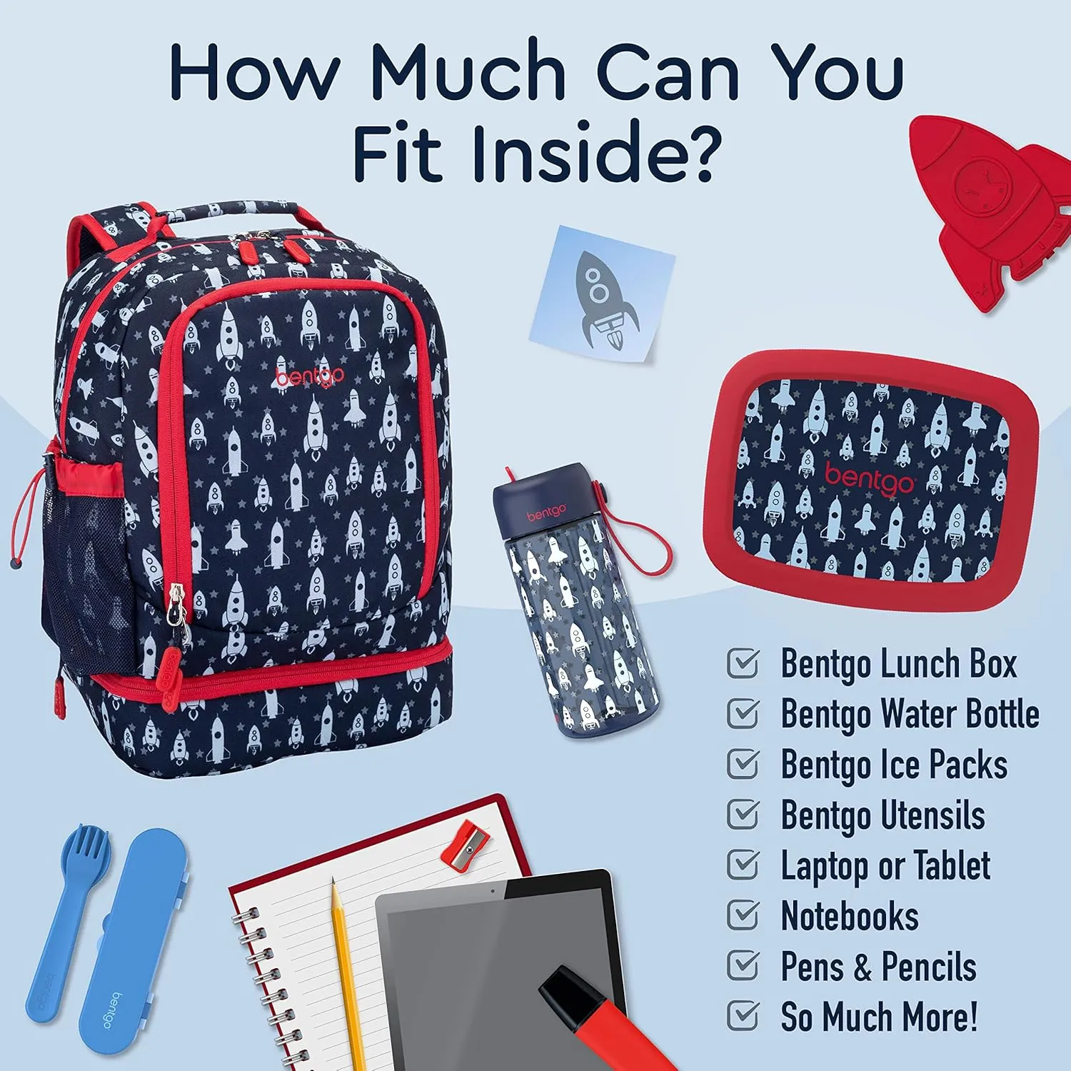 Bentgo Kids Prints 2-in-1 Backpack & Insulated Lunch Bag