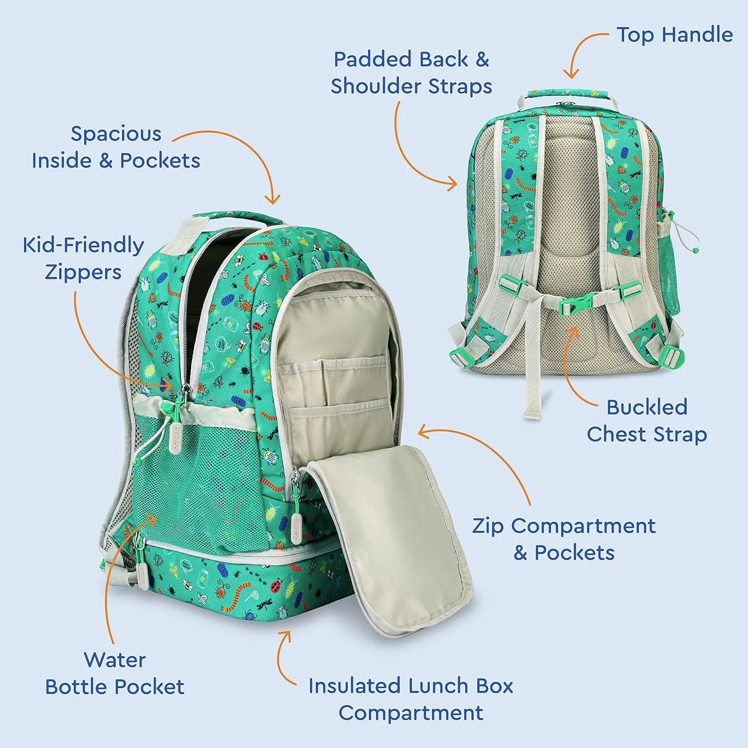 Bentgo Kids Prints 2-in-1 Backpack & Insulated Lunch Bag