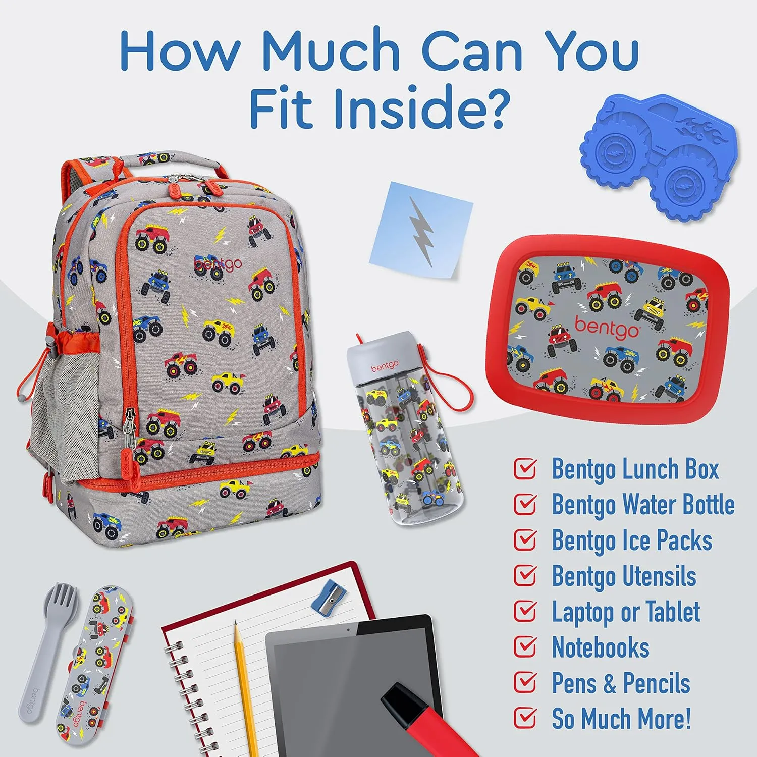 Bentgo Kids Prints 2-in-1 Backpack & Insulated Lunch Bag
