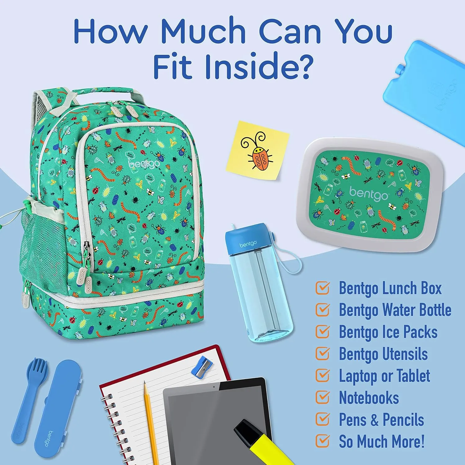 Bentgo Kids Prints 2-in-1 Backpack & Insulated Lunch Bag