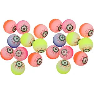 BESPORTBLE 30pcs Halloween Bouncy Balls Eyeballs Scary Pranks Halloween Party April Fools Day Supplies Props Glow in the Dark 32mm Mixed Color