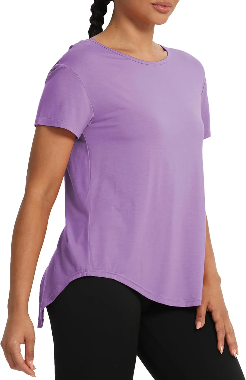 Bestisun Women Short Sleeve Workout Athletic Shirts Tie Back Sports Gym Tops Mesh Yoga Clothes