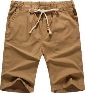 Big Men's Plus Size Linen Drawstring Shorts
