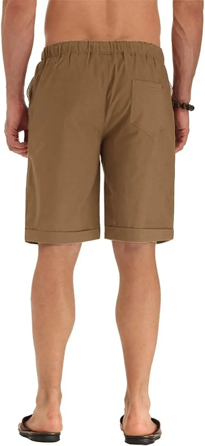 Big Men's Plus Size Linen Drawstring Shorts