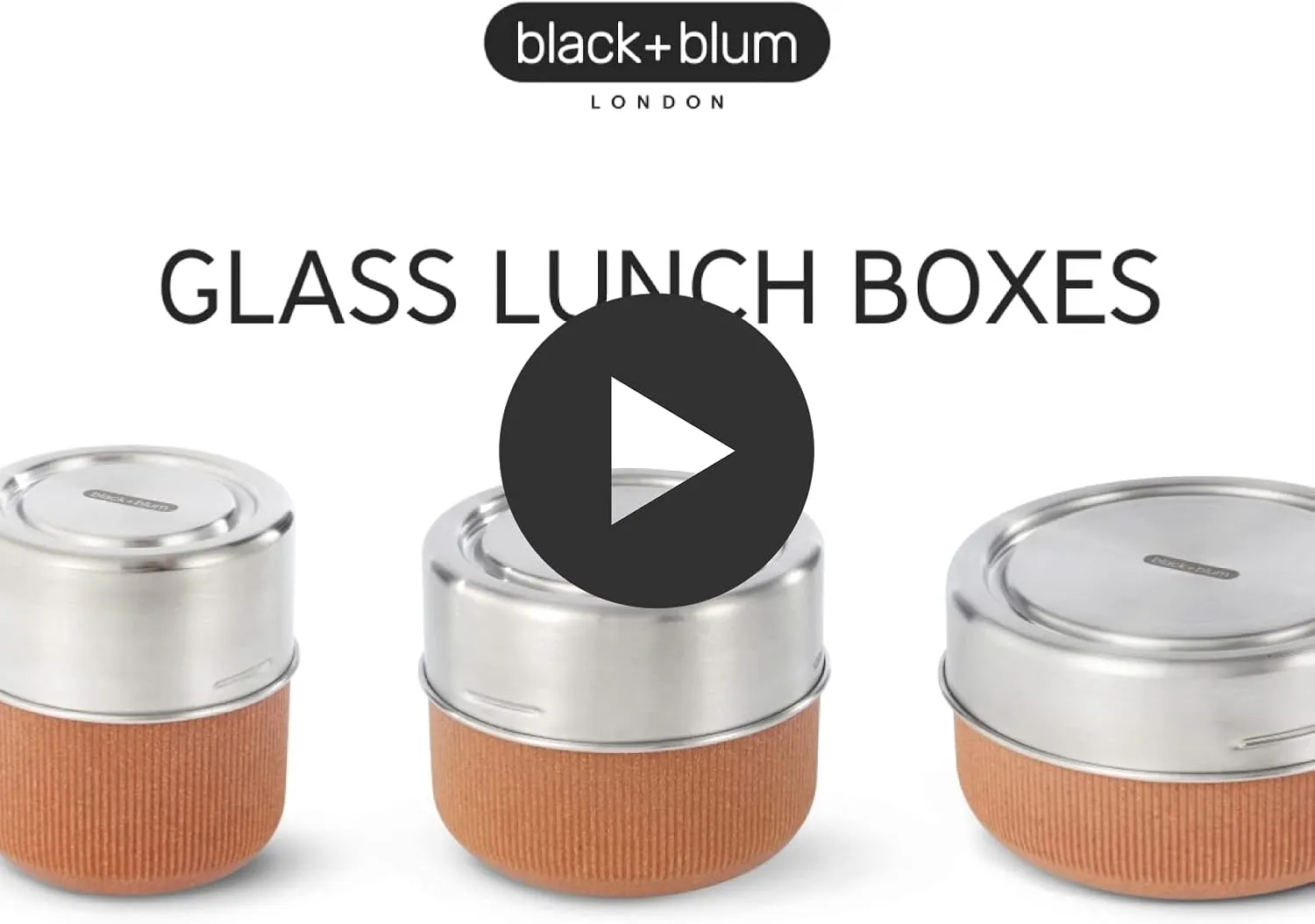 BLACK   BLUM GR-LB-S015 Glass Bowl | Leakproof Meal Prep Lunch Box Food Container, Stainless Steel, Polypropylene with Wood Fibre and Silicone, 450 milliliters, Slate