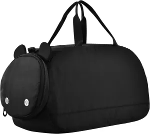 Black Kids Cute Gym Bag with Shoes Compartment Lightweight Weekender Overnight Bags for Travel, Swimming, Dance, Ballet