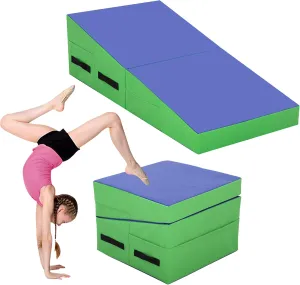 BLKMTY Gymnastics Mat - 48"x24" Incline Tumbling Mat for Kids & Home Exercise