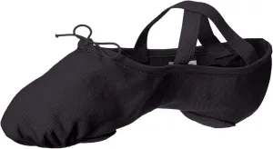 Bloch Unisex-Adult Dance Women's Zenith Split Sole Stretch Canvas Ballet Shoe/Slipper, Black, 2.5 C US