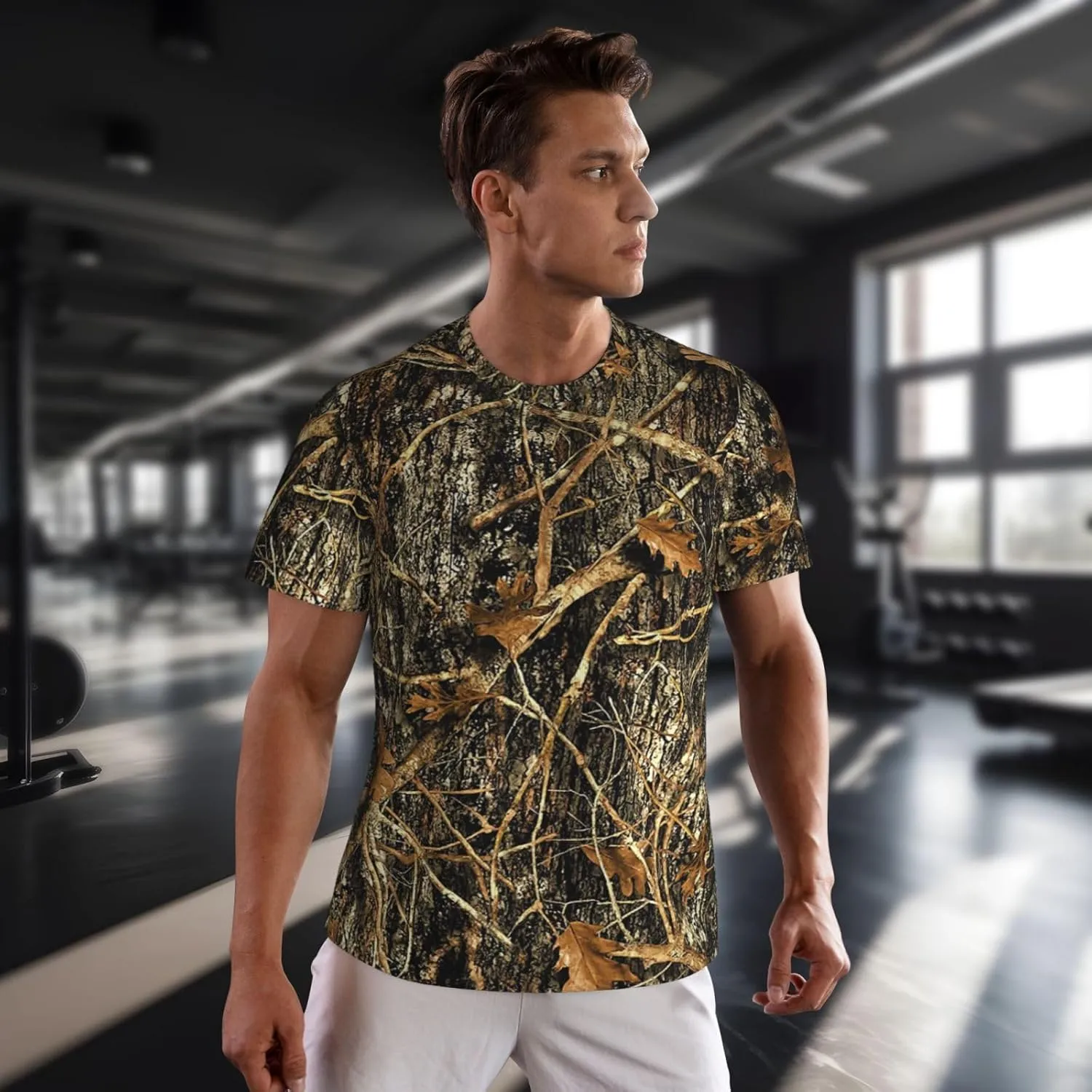 Blue Men's Short Sleeve Mesh Crew Neck T Shirt Athletic Running Gym Tee