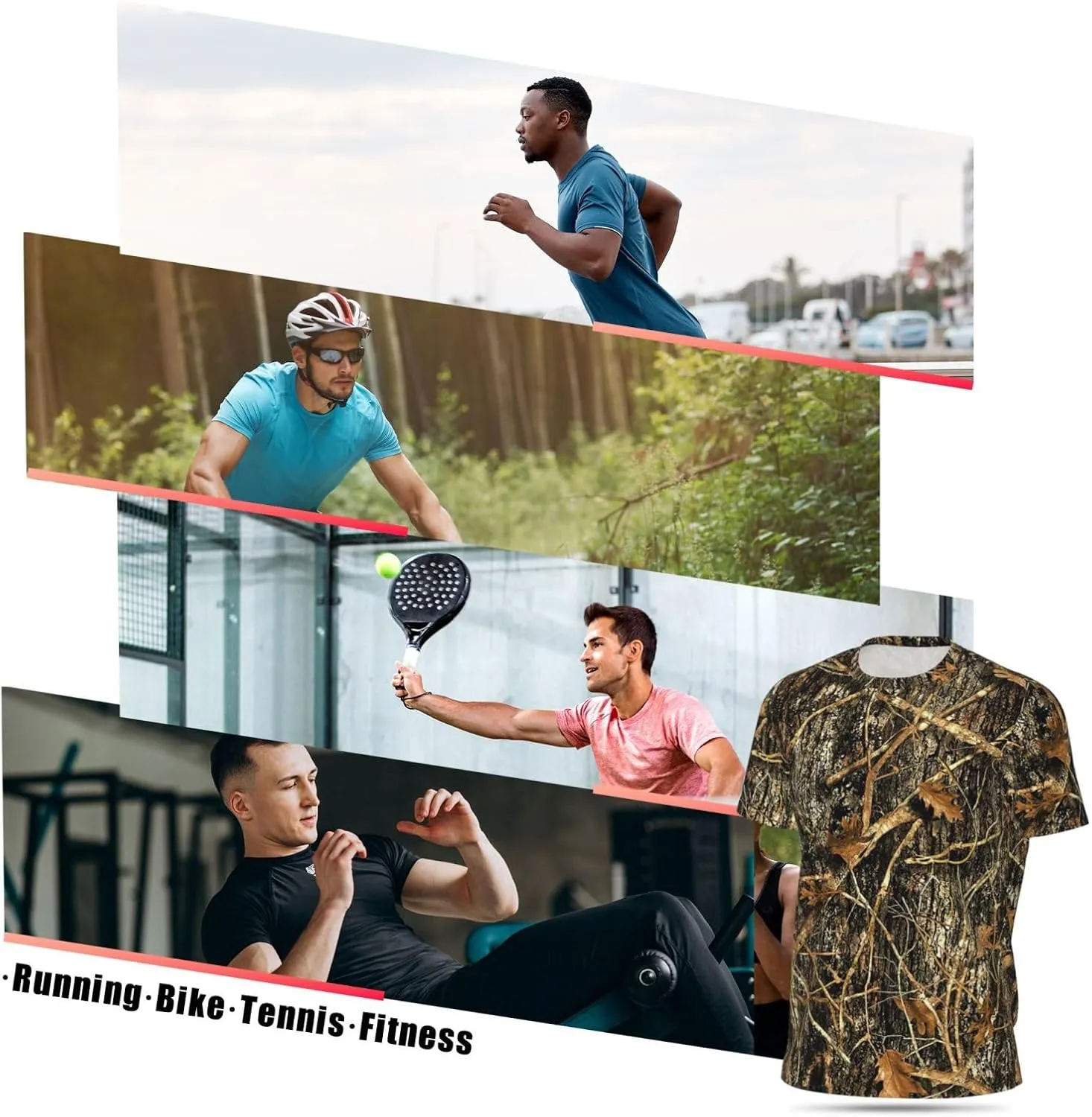 Blue Men's Short Sleeve Mesh Crew Neck T Shirt Athletic Running Gym Tee
