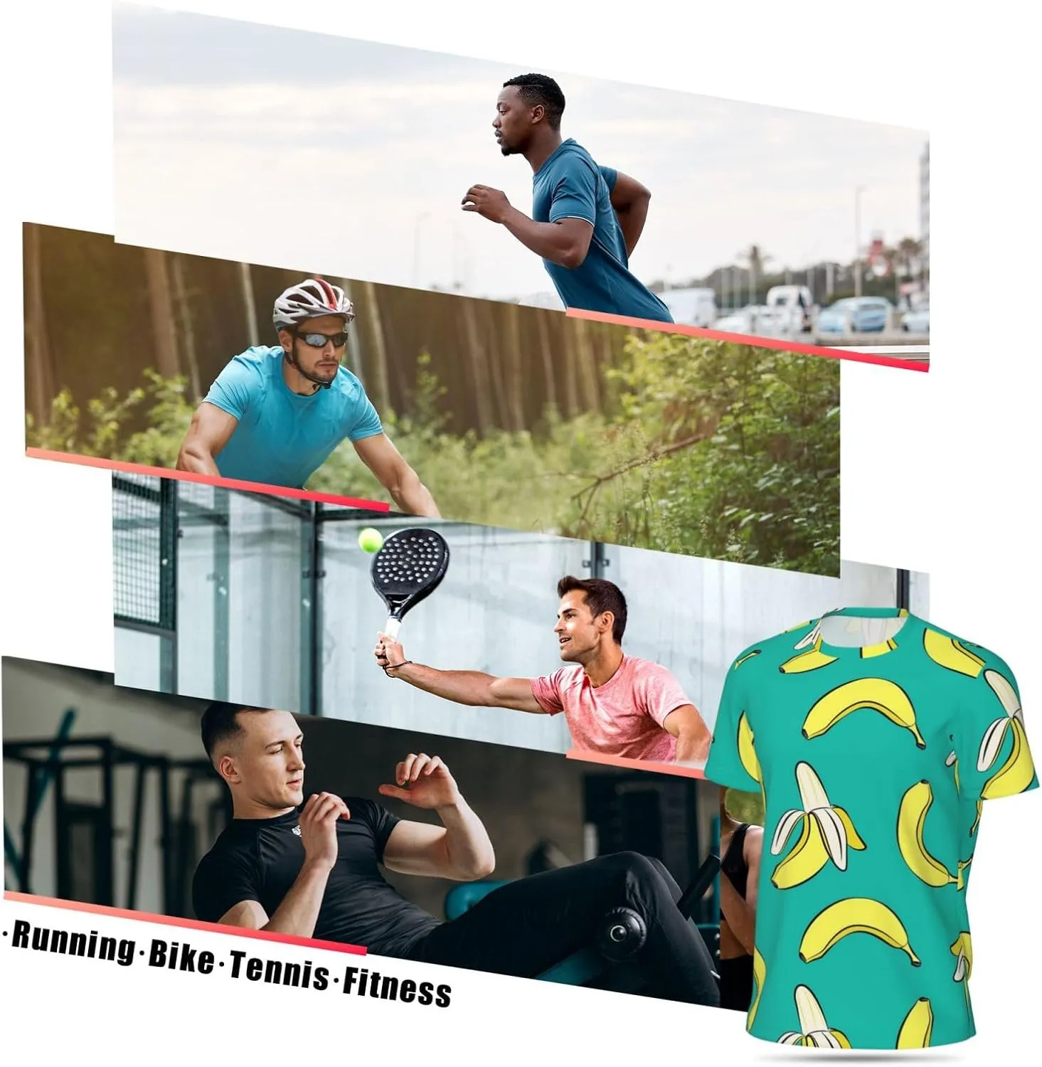 Blue Men's Short Sleeve Mesh Crew Neck T Shirt Athletic Running Gym Tee