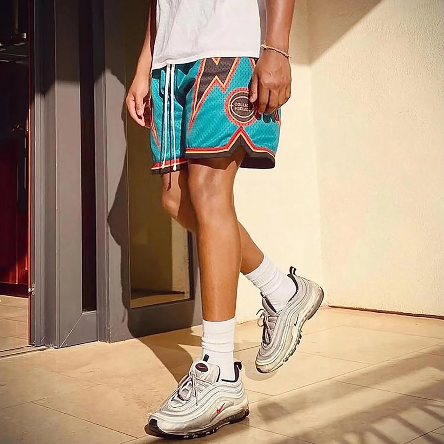 BOOMLEMON Men's Basketball Shorts Gym Training Workout Athletic Shorts Mesh Graphic Print Running Short Pants