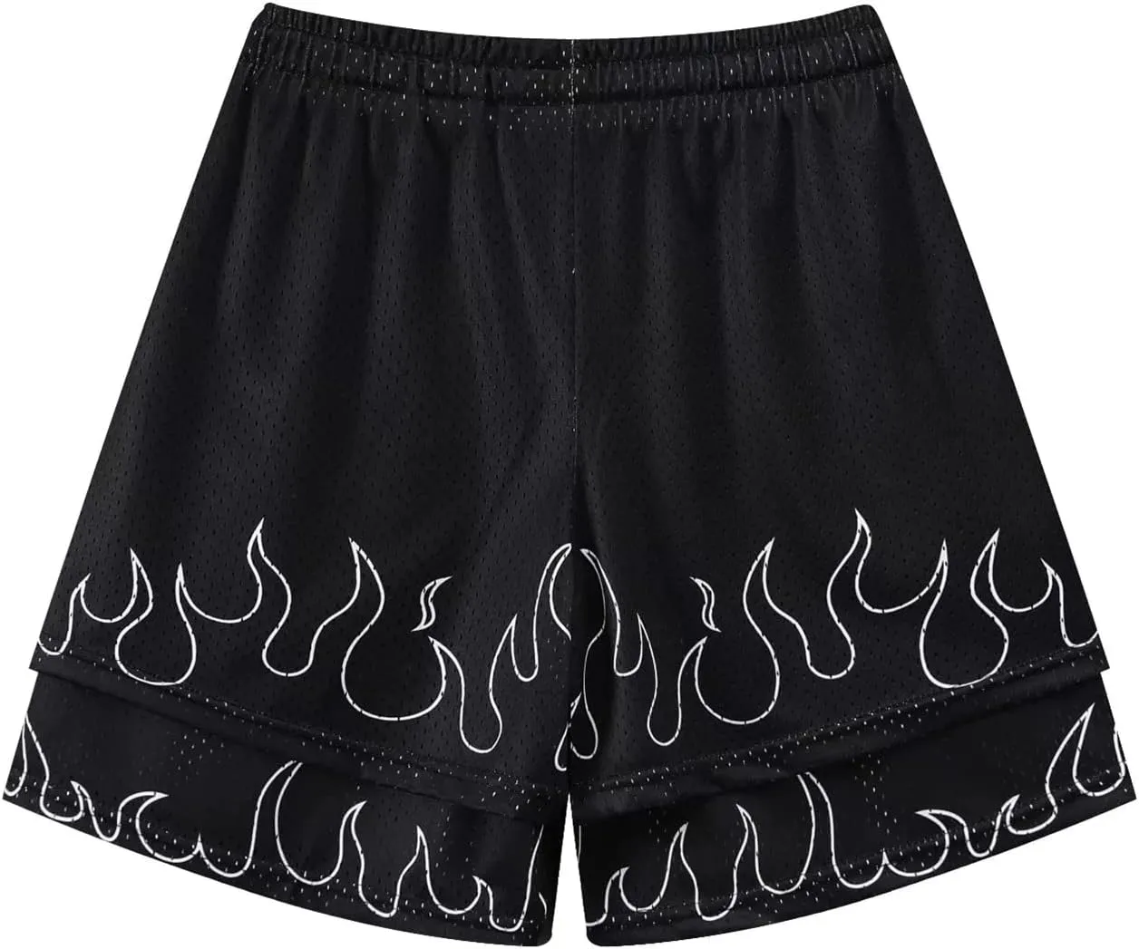 BOOMLEMON Men's Basketball Shorts Gym Workout Athletic Running Shorts Mesh Graphic Print Casual Short Pants