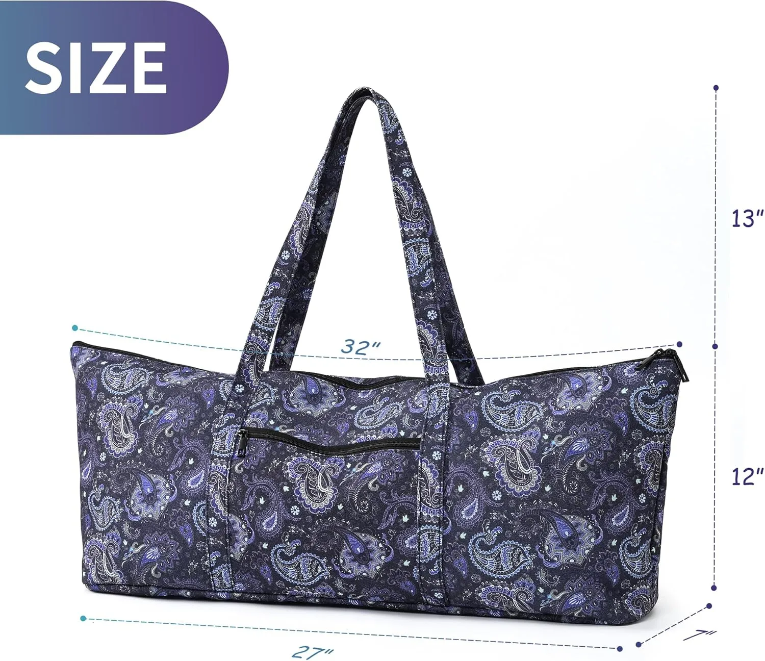 Boulder Bee | Yoga Mat Bag | Large Yoga Mat Carrier with Wet Pocket | Yoga Gifts | Gym Tote Bag for Women