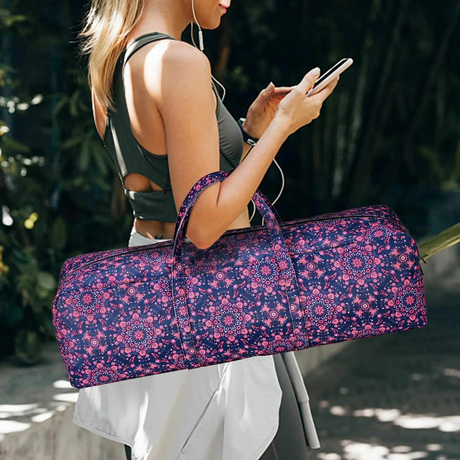 Boulder Bee | Yoga Mat Bag | Large Yoga Mat Carrier with Wet Pocket | Yoga Gifts | Gym Tote Bag for Women