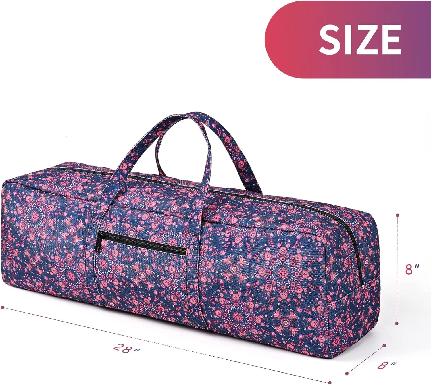 Boulder Bee | Yoga Mat Bag | Large Yoga Mat Carrier with Wet Pocket | Yoga Gifts | Gym Tote Bag for Women