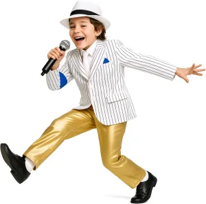 Boys Dance Star Costume Kids 80s 90s Pop Star Stage Outfits Halloween Party Dress Up