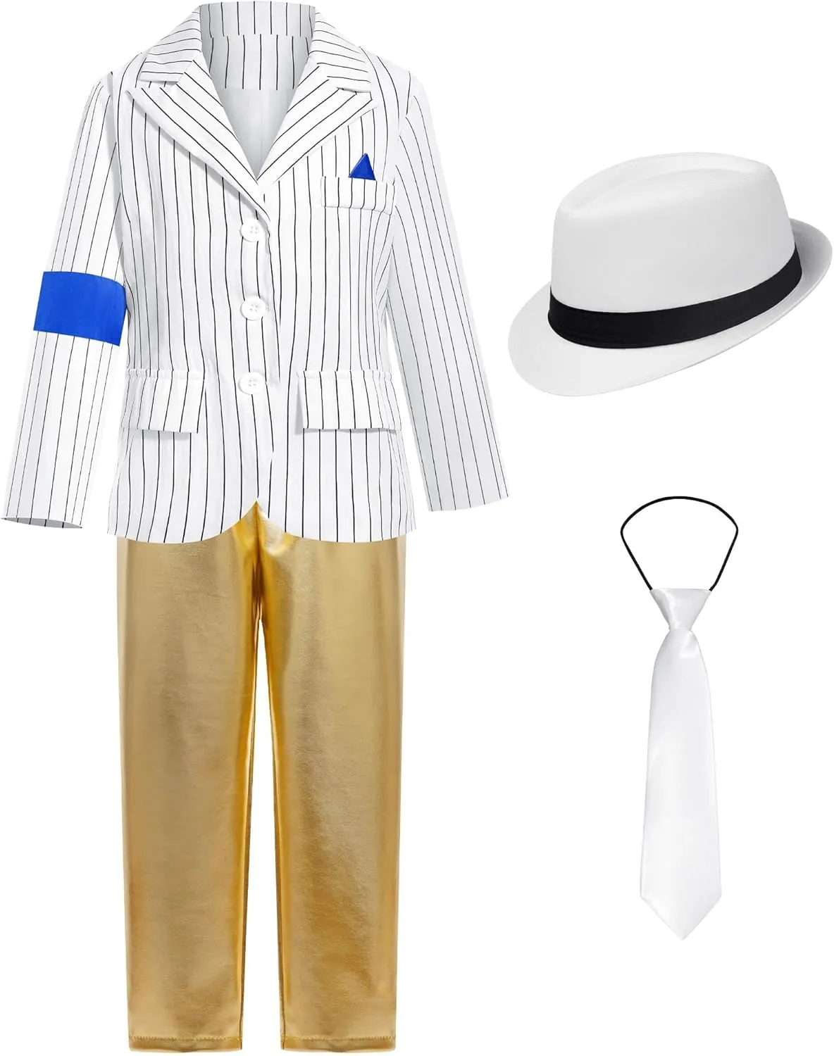Boys Dance Star Costume Kids 80s 90s Pop Star Stage Outfits Halloween Party Dress Up