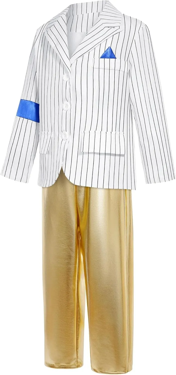 Boys Dance Star Costume Kids 80s 90s Pop Star Stage Outfits Halloween Party Dress Up