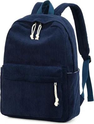 BTOOP School Backpack for Teens Large Corduroy Bookbag Lightweight Girls Boys Casual High School College 17 inch Laptop Travel Bag
