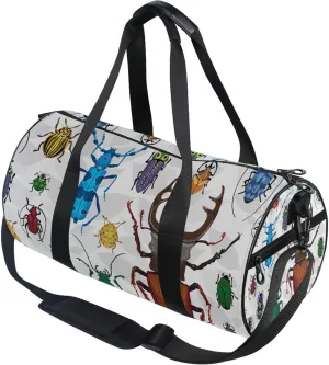 Bugs Small Beetles Insect Duffle Bag Gym Fitness Bag Sports Travel Workout Gymnastics Dance Bag
