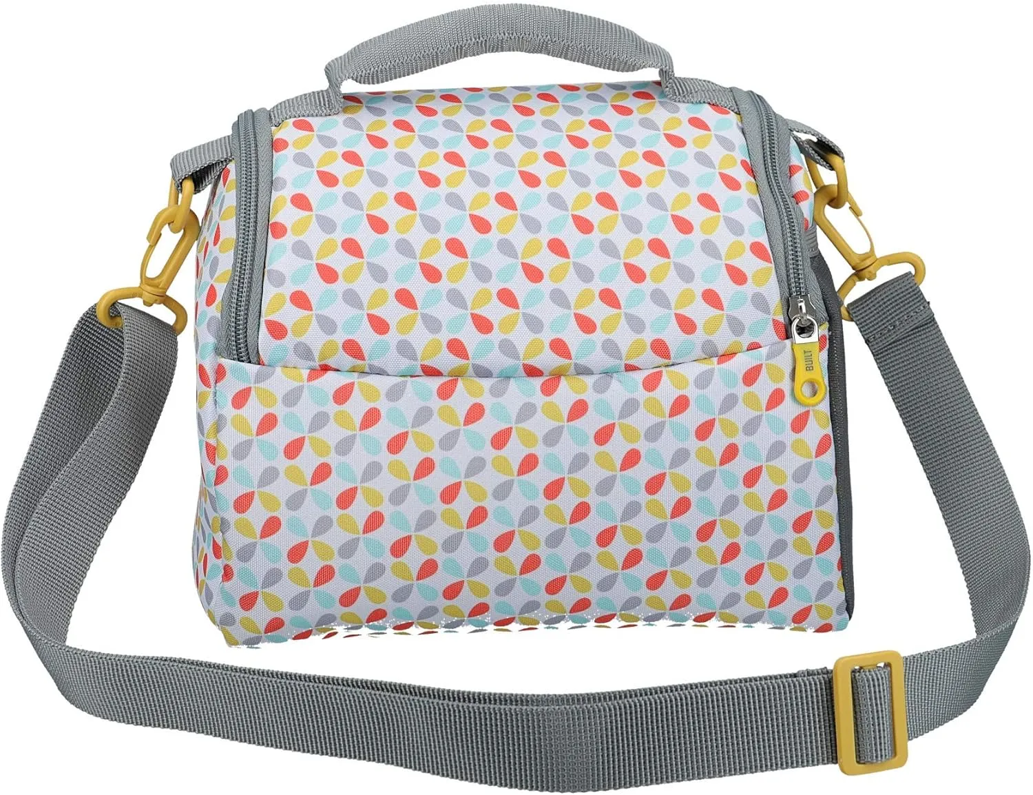 Built Insulated Lunch Bag with 'The Stylist' Design, Polyester, Grey/White, 11.5 x 17 x 24 cm