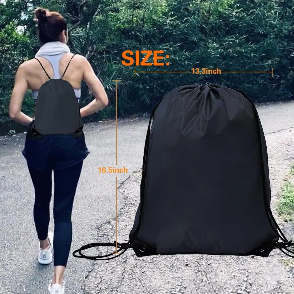 Bulk Drawstring Bags, Polyester Draw String Bags, Gym Sports Cinch Bag Drawstring Backpack for Women Men