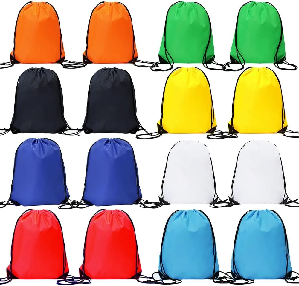 Bulk Drawstring Bags, Polyester Draw String Bags, Gym Sports Cinch Bag Drawstring Backpack for Women Men