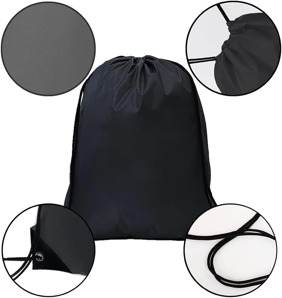 Bulk Drawstring Bags, Polyester Draw String Bags, Gym Sports Cinch Bag Drawstring Backpack for Women Men
