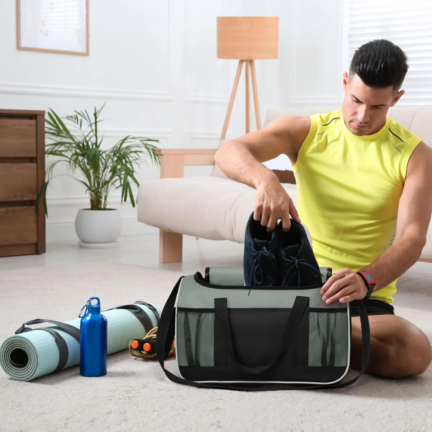 BuyAgain Duffle Bag, 17" Small Travel Carry On Sport Duffel Gym Bag.